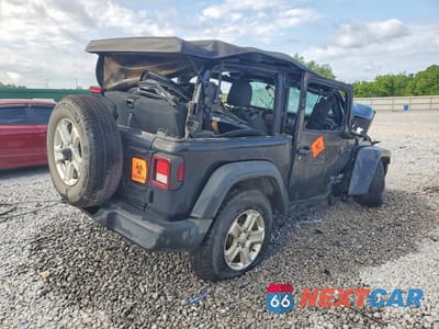 Trzecie zdjęcie samochodu z tyłu: 2020 JEEP WRANGLER SPORT VIN:1C4GJXAN6LW232845 - miniatura