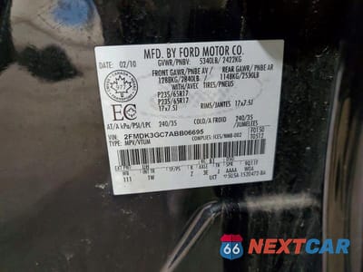 Zdjęcie 13 z 13 samochodu: 2010 FORD EDGE SE VIN:2FMDK3GC7ABB06695 - miniatura