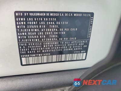 Zdjęcie 13 z 13 samochodu: 2026 VOLKSWAGEN TIGUAN S VIN:3VVBR7RM7TM014509 - miniatura