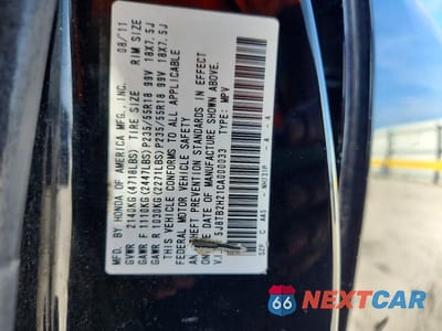 Zdjęcie 13 z 13 samochodu: 2012 ACURA RDX VIN:5J8TB2H21CA000033 - miniatura