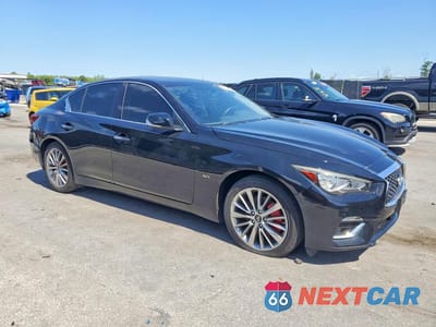 Czwarte zdjęcie samochodu z boku: 2018 INFINITI Q50 3.0T LUXE VIN:JN1EV7AR4JM440247 - miniatura
