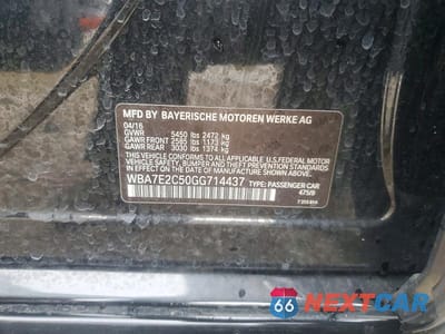 Zdjęcie 12 z 12 samochodu: 2016 BMW 740 I VIN:WBA7E2C50GG714437 - miniatura