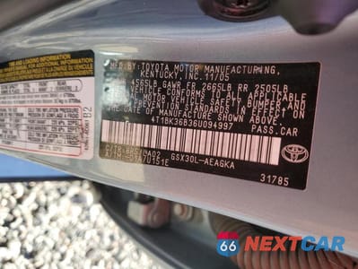 Zdjęcie 12 z 12 samochodu: 2006 TOYOTA AVALON XLS VIN:4T1BK36B36U094997 - miniatura