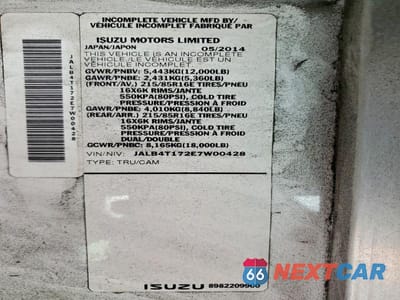 Zdjęcie 12 z 12 samochodu: 2014 ISUZU REACH NPR STEP VAN ** R & D * CLN TITLE * PRI FLEET ** VIN:JALB4T172E7W00428 - miniatura