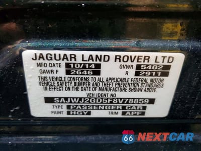 Zdjęcie 12 z 12 samochodu: 2015 JAGUAR XJL PORTFOLIO VIN:SAJWJ2GD5F8V78859 - miniatura
