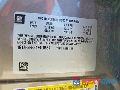 Zdjęcie 13 z 13 samochodu: 2010 CHEVROLET MALIBU LTZ VIN:1G1ZE5EB5AF108539 - miniatura