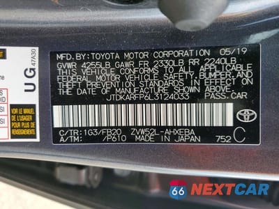Zdjęcie 12 z 12 samochodu: 2020 TOYOTA PRIUS PRIME LE VIN:JTDKARFP6L3124033 - miniatura