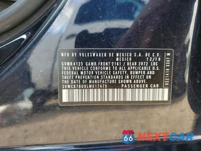 Zdjęcie 12 z 12 samochodu: 2020 VOLKSWAGEN JETTA S VIN:3VWCB7BU8LM017479 - miniatura