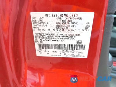 Zdjęcie 13 z 13 samochodu: 2011 FORD ESCAPE XLT VIN:1FMCU9D7XBKB71094 - miniatura