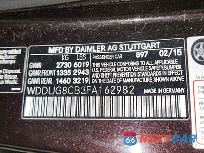 Zdjęcie 12 z 12 samochodu: 2015 MERCEDES-BENZ S 550 VIN:WDDUG8CB3FA162982 - miniatura