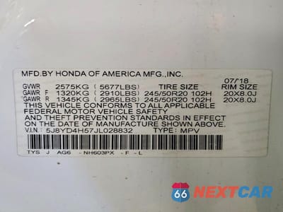 Zdjęcie 13 z 13 samochodu: 2018 ACURA MDX TECHNOLOGY VIN:5J8YD4H57JL028832 - miniatura