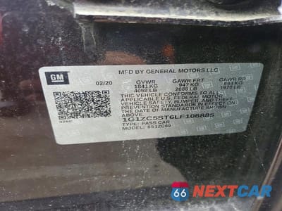 Zdjęcie 12 z 12 samochodu: 2020 CHEVROLET MALIBU LS VIN:1G1ZC5ST6LF106885 - miniatura