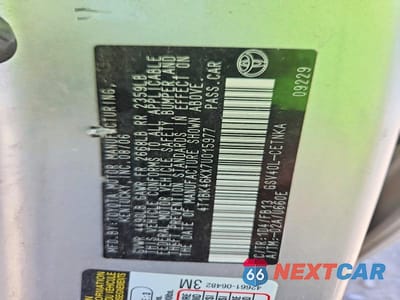 Zdjęcie 12 z 12 samochodu: 2007 TOYOTA CAMRY LE V6 VIN:4T1BK46KX7U015977 - miniatura