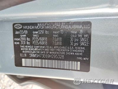 Zdjęcie 13 z 13 samochodu: 2009 HYUNDAI SANTA FE SE VIN:5NMSH73E69H295328 - miniatura
