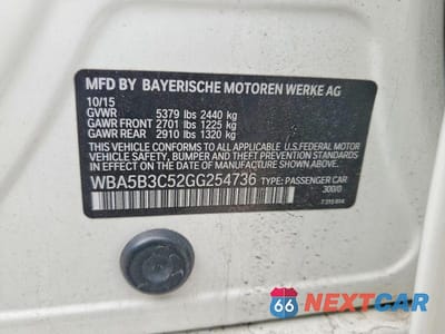Zdjęcie 12 z 12 samochodu: 2016 BMW 535 XI VIN:WBA5B3C52GG254736 - miniatura