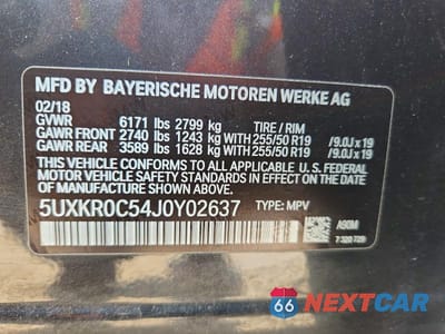 Zdjęcie 14 z 14 samochodu: 2018 BMW X5 XDRIVE35I VIN:5UXKR0C54J0Y02637 - miniatura