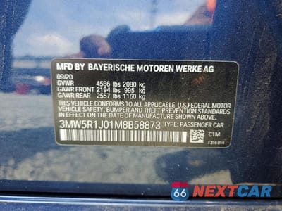 Zdjęcie 12 z 12 samochodu: 2021 BMW 330I VIN:3MW5R1J01M8B58873 - miniatura