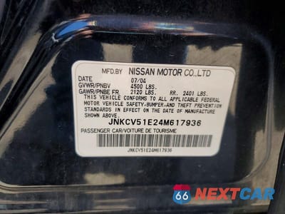 Zdjęcie 12 z 12 samochodu: 2004 INFINITI G35 BASE VIN:JNKCV51E24M617936 - miniatura