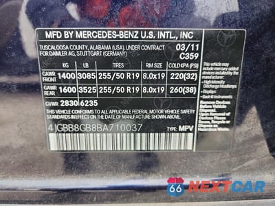Zdjęcie 13 z 13 samochodu: 2011 MERCEDES-BENZ ML 350 4MATIC VIN:4JGBB8GB8BA710037 - miniatura