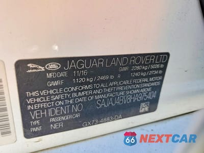 Zdjęcie 12 z 12 samochodu: 2017 JAGUAR XE PREMIUM VIN:SAJAJ4BV8HA975404 - miniatura