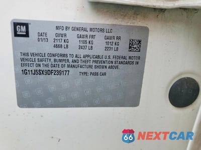 Zdjęcie 12 z 12 samochodu: 2013 CHEVROLET MALIBU LTZ VIN:1G11J5SX9DF239177 - miniatura