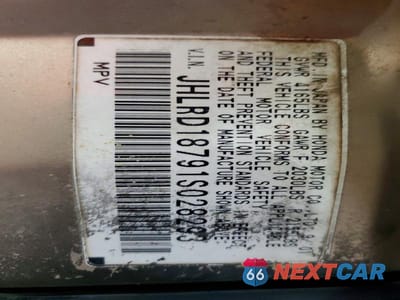 Zdjęcie 13 z 13 samochodu: 2001 HONDA CR-V SE VIN:JHLRD18791S028293 - miniatura