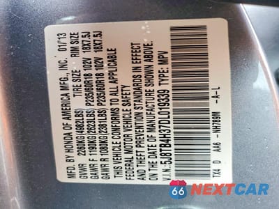 Zdjęcie 14 z 14 samochodu: 2013 ACURA RDX VIN:5J8TB4H37DL019339 - miniatura