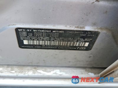 Zdjęcie 12 z 12 samochodu: 2015 MITSUBISHI MIRAGE ES VIN:ML32A4HJ0FH047178 - miniatura