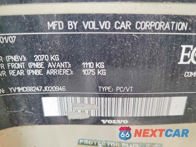 Zdjęcie 10 z 11 samochodu: 2007 VOLVO C70 T5 VIN:YV1MC68247J020946 - miniatura