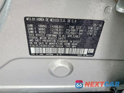 Zdjęcie 13 z 13 samochodu: 2016 HONDA HR-V LX VIN:3CZRU6H32GM748098 - miniatura