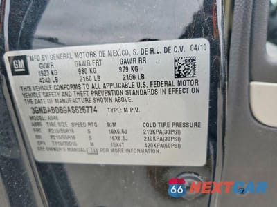 Zdjęcie 12 z 12 samochodu: 2010 CHEVROLET HHR LT VIN:3GNBABDB9AS626774 - miniatura