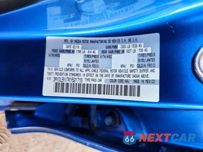 Zdjęcie 12 z 12 samochodu: 2019 TOYOTA YARIS LE VIN:3MYDLBYV7KY521716 - miniatura