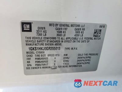 Zdjęcie 14 z 14 samochodu: 2016 GMC YUKON XL DENALI VIN:1GKS1HKJ0GR355013 - miniatura