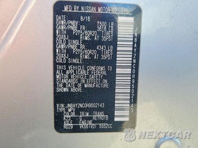 Zdjęcie 13 z 13 samochodu: 2017 NISSAN ARMADA SL VIN:JN8AY2NC0H9502143 - miniatura