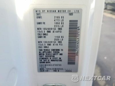 Zdjęcie 12 z 12 samochodu: 2020 NISSAN NV200 S VIN:3N6CM0KN2LK709789 - miniatura