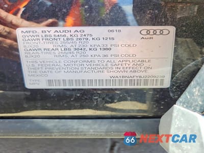Zdjęcie 13 z 13 samochodu: 2018 AUDI Q5 PREMIUM PLUS VIN:WA1BNAFY8J2209239 - miniatura