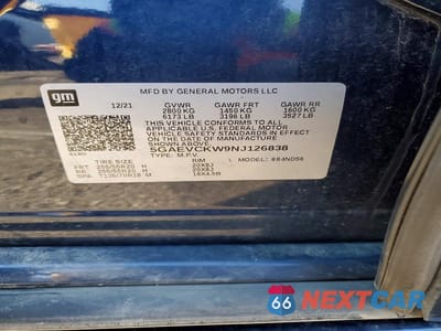 Zdjęcie 12 z 12 samochodu: 2022 BUICK ENCLAVE AVENIR VIN:5GAEVCKW9NJ126838 - miniatura
