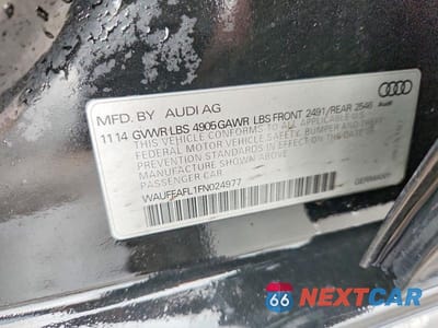 Zdjęcie 12 z 12 samochodu: 2015 AUDI A4 PREMIUM PLUS VIN:WAUFFAFL1FN024977 - miniatura