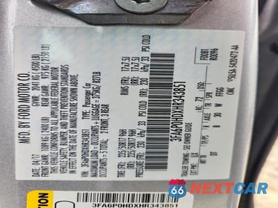 Zdjęcie 12 z 12 samochodu: 2017 FORD FUSION SE VIN:3FA6P0HDXHR343851 - miniatura