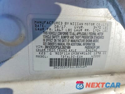 Zdjęcie 12 z 12 samochodu: 2018 NISSAN VERSA NOTE SV VIN:3N1CE2CP3JL352189 - miniatura