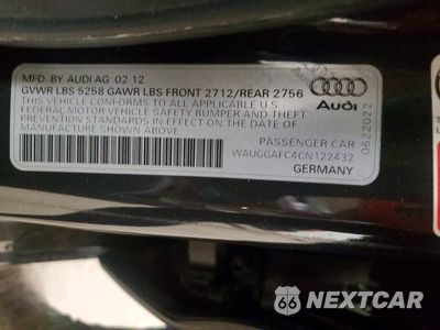Zdjęcie 12 z 12 samochodu: 2012 AUDI A6 PREMIUM PLUS VIN:WAUGGAFC4CN122432 - miniatura
