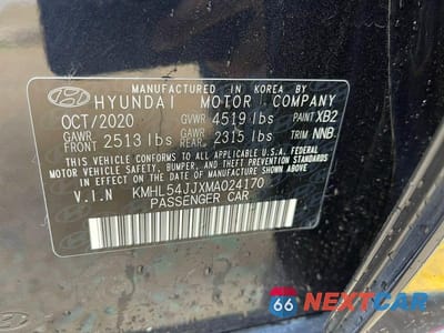 Zdjęcie 10 z 10 samochodu: 2021 HYUNDAI SONATA HYBRID VIN:KMHL54JJXMA024170 - miniatura