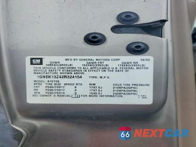 Zdjęcie 13 z 13 samochodu: 2002 CHEVROLET TAHOE K1500 VIN:1GNEK13Z42R324154 - miniatura