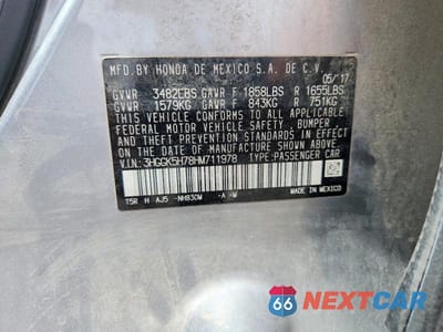 Zdjęcie 13 z 13 samochodu: 2017 HONDA FIT EX VIN:3HGGK5H78HM711978 - miniatura
