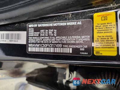 Zdjęcie 12 z 12 samochodu: 2015 BMW X1 SDRIVE28I VIN:WBAVM1C50FV317499 - miniatura