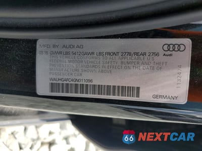 Zdjęcie 12 z 12 samochodu: 2016 AUDI A6 PRESTIGE VIN:WAUHGAFC4GN011096 - miniatura