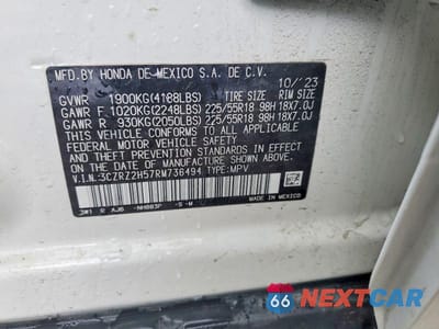 Zdjęcie 13 z 13 samochodu: 2024 HONDA HR-V SPORT VIN:3CZRZ2H57RM736494 - miniatura