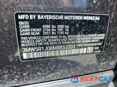 Zdjęcie 12 z 12 samochodu: 2021 BMW 330I VIN:3MW5R1J08M8B53203 - miniatura