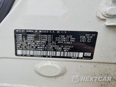 Zdjęcie 13 z 13 samochodu: 2022 HONDA HR-V LX VIN:3CZRU6H38NM771558 - miniatura