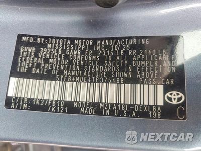 Zdjęcie 12 z 12 samochodu: 2026 TOYOTA COROLLA LE VIN:5YFB4MDE4TP375488 - miniatura